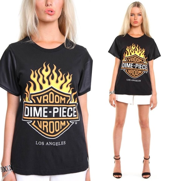 Dimepiece Harley Davidson Motorcycle style T shirt - Picture 1 of 7